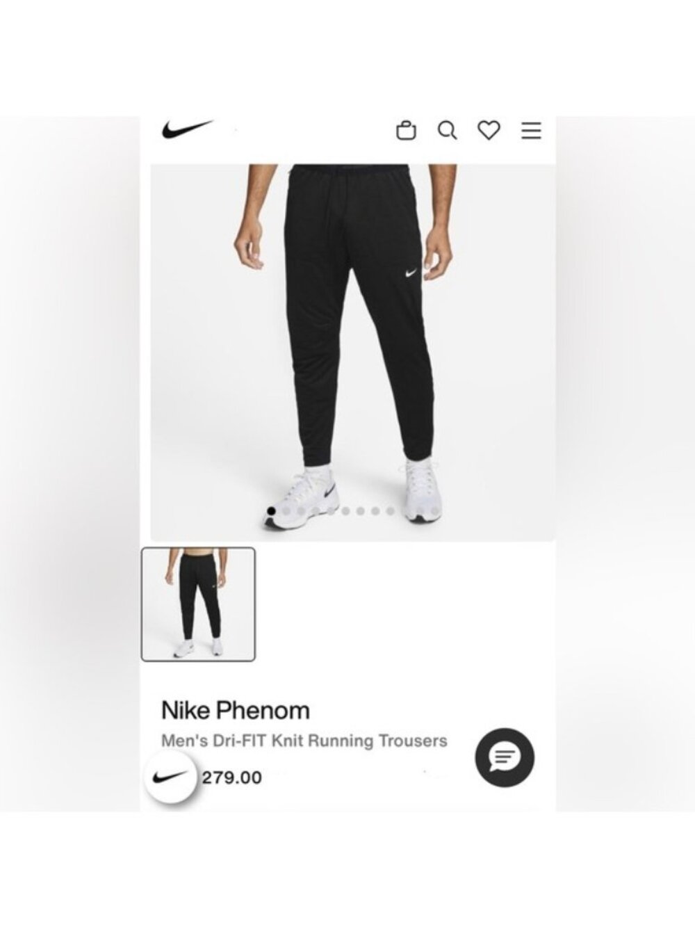 Nike Men’s Black Dri-FIT Training Pants